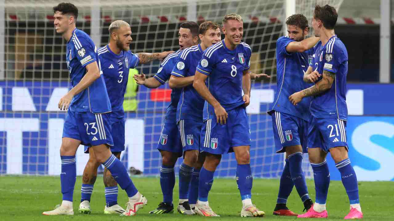 La felicità dei giocatori della Nazionale italiana