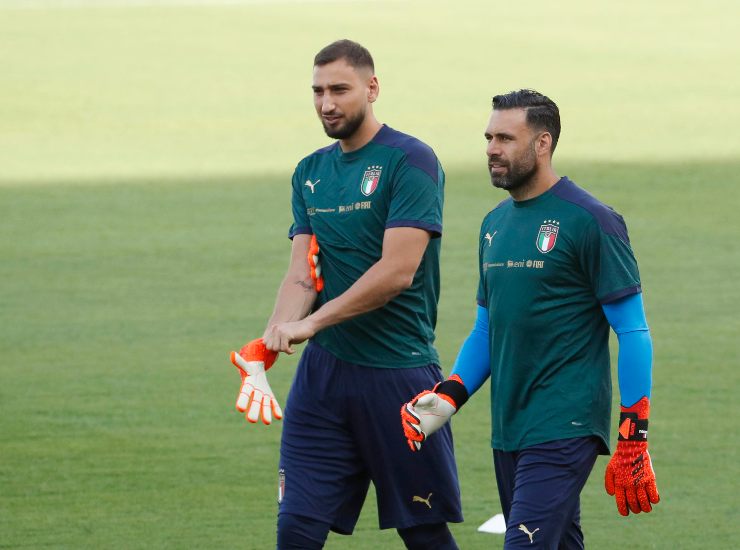Salvatore Sirigu e Gianluigi Donnarumma in Nazionale