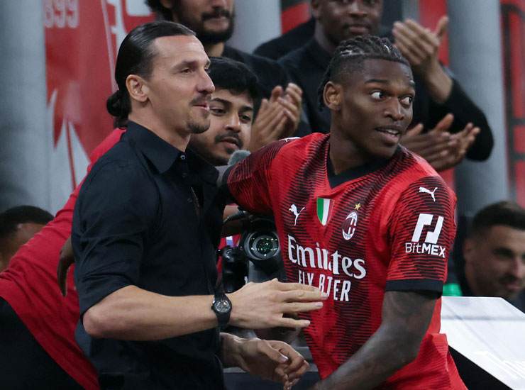Zlatan Ibrahimovic e Rafael Leao