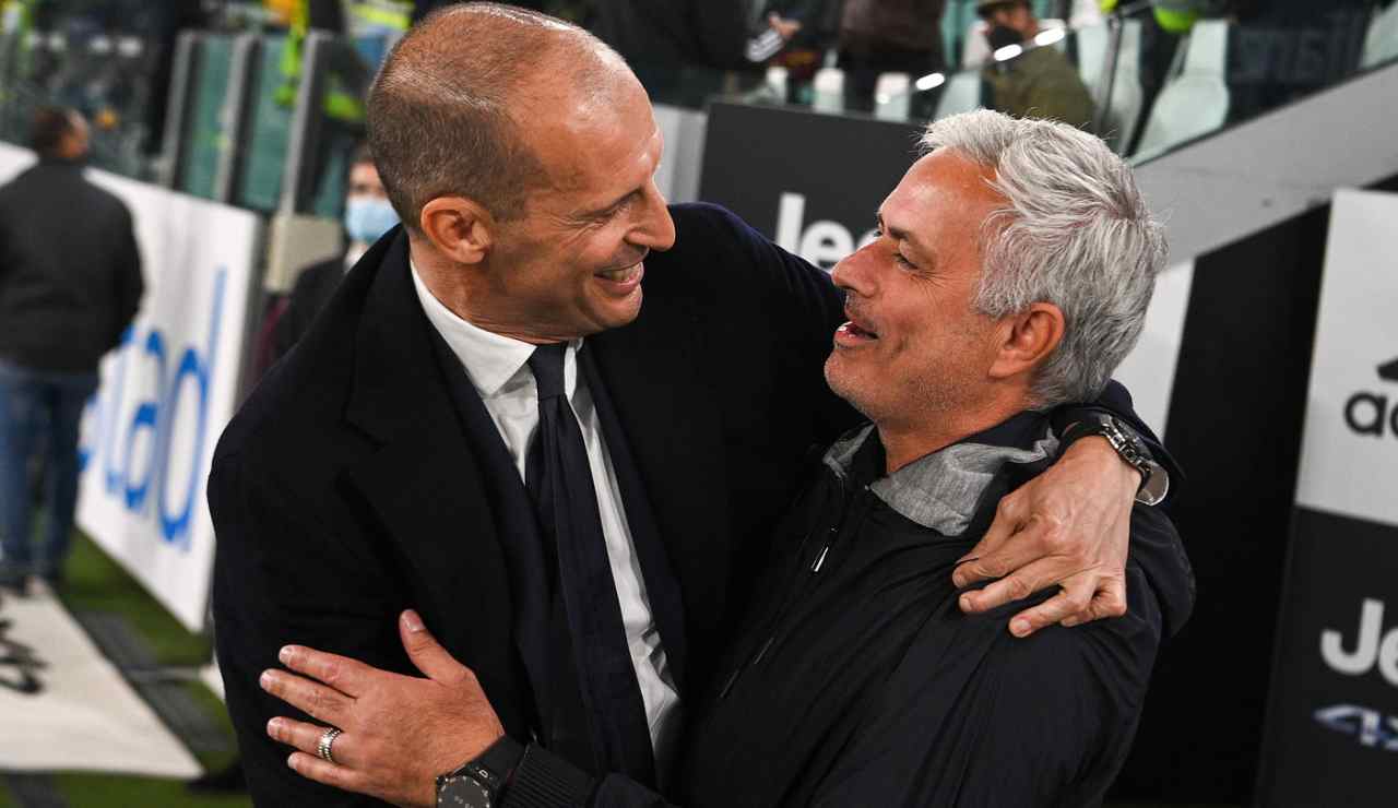 José Mourinho e Massimiliano Allegri
