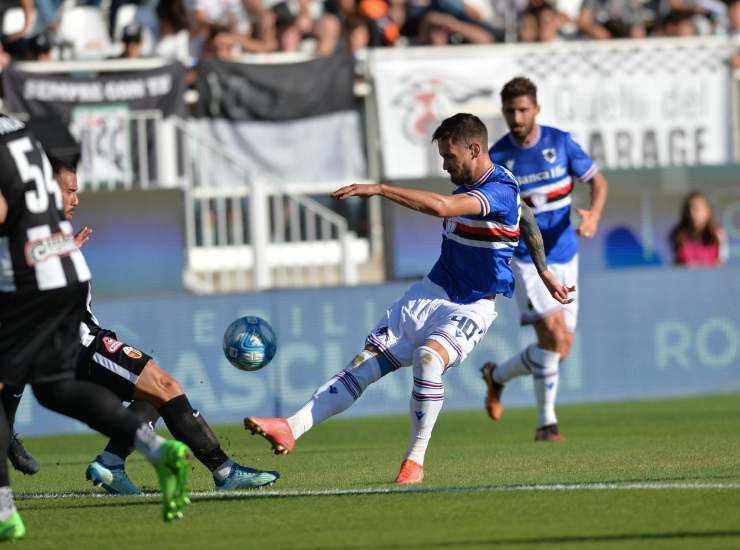 Un momento del match tra Ascoli e Sampdoria