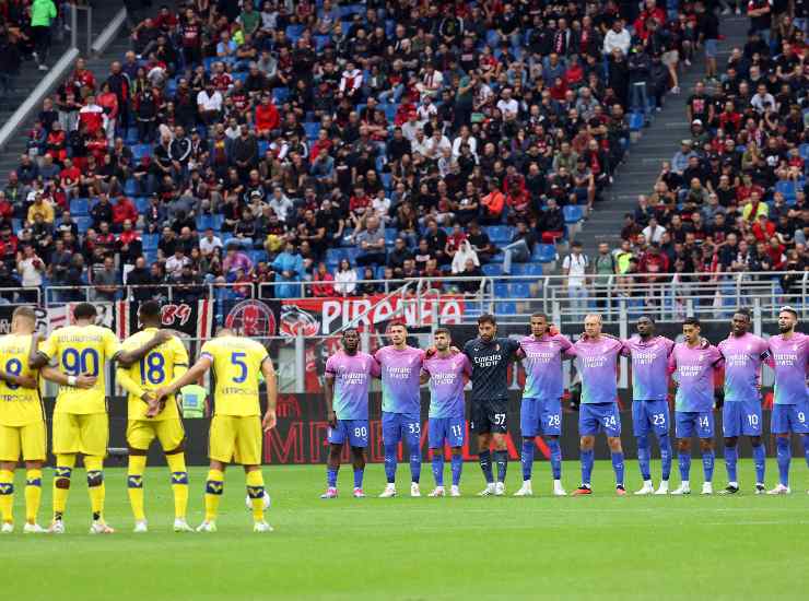 Uno scatto del match tra Milan e Verona a San Siro