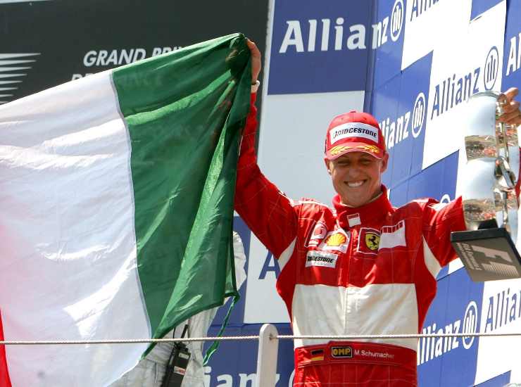 Michael Schumacher sul podio