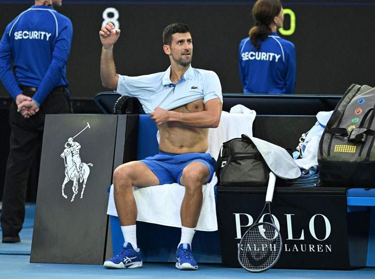 Novak Djokovic durante gli Australian Open 2024 - Foto Ansa - Ilgiornaledellosport.net