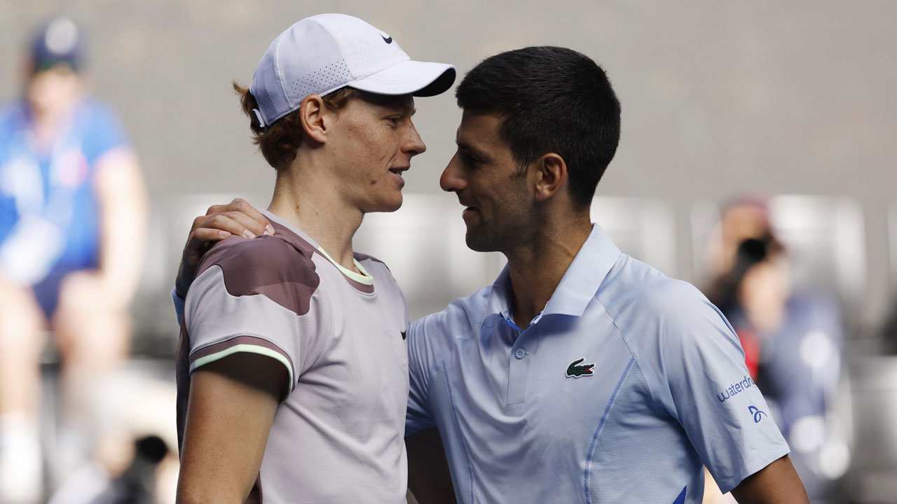 Novak Djokovic e Jannik Sinner - Foto Ansa - Ilgiornaledellosport.net