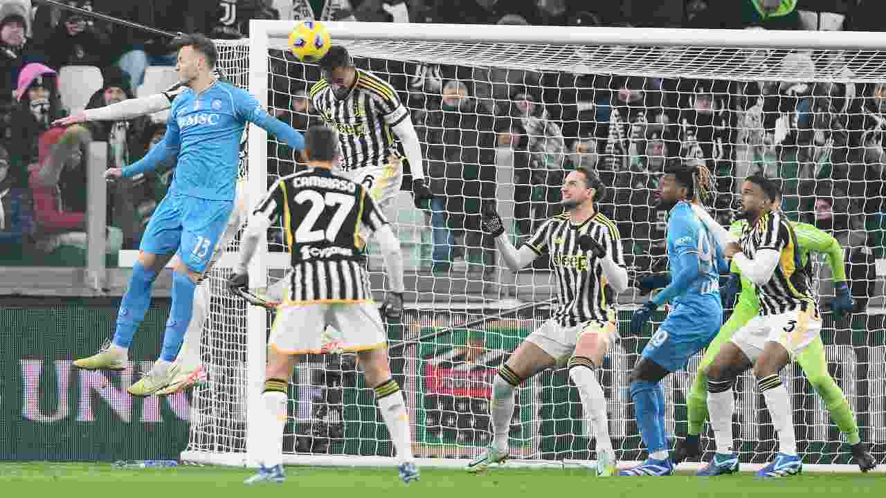 Uno scatto della gara tra Juventus e Napoli - Ansafoto - Ilgiornaledellosport.net