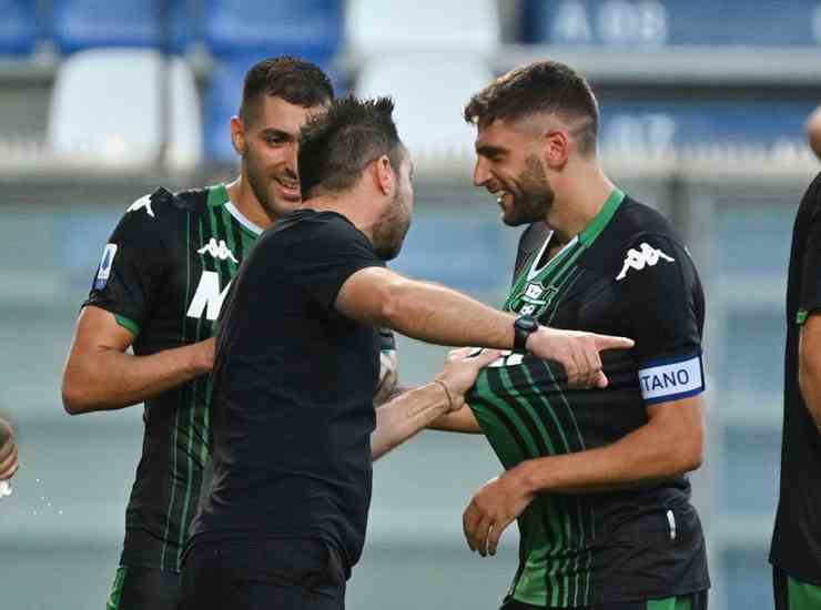 Roberto De Zerbi e Domenico Berardi al Sassuolo - Foto Lapresse - Ilgiornaledellosport.net