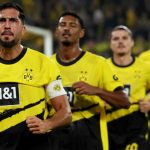 L'esultanza dei giocatori del Borussia Dortmund