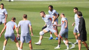 L'allenamento dell'Inter ad Appiano Gentile
