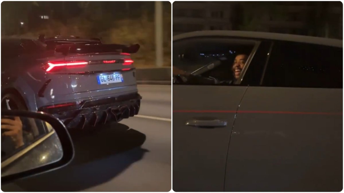 Bradley Barcola sorprende due amici in paseo a Parigi con il suo Lamborghini
